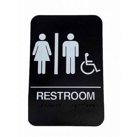 DON-JO Men / Women / Handicap ADA Brown Bathroom Sign HS906032